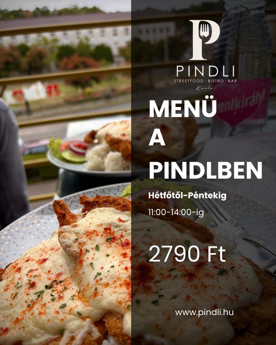 🔥 SZERDÁTÓL MENÜ A PINDLIBEN! 🔥
(A bejegyzés megosztói közt kisorsolunk egy szerencsés vendéget aki egy heti menüt nyerhet🍀)

Újra várunk benneteket egy jó kis Pindli ebédre! ❤️

🍽️ FIX FŐÉTEL MINDEN NAP:
🔥 Tűzoltó szelet
🍗 Rántott csirkemell
🥩 Rántott borda
🧀 Rántott sajt

🍟 Választható köret:
Hasábburgonya vagy rizs

🍲 A LEVES MINDEN NAP VÁLTOZIK:

🥣 SZERDA: Palócleves
🥣 CSÜTÖRTÖK: Burgonyaleves kolbászchipsszel
🥣 PÉNTEK: Húsleves gazdagon

💰 Menü: 2790 Ft
🚗 Kiszállítás: INGYENES!

⏰ Hétfőtől péntekig 11:00–14:00 között

Most szerdán indulunk, jövő héttől pedig már minden hétköznap várunk benneteket! 😋